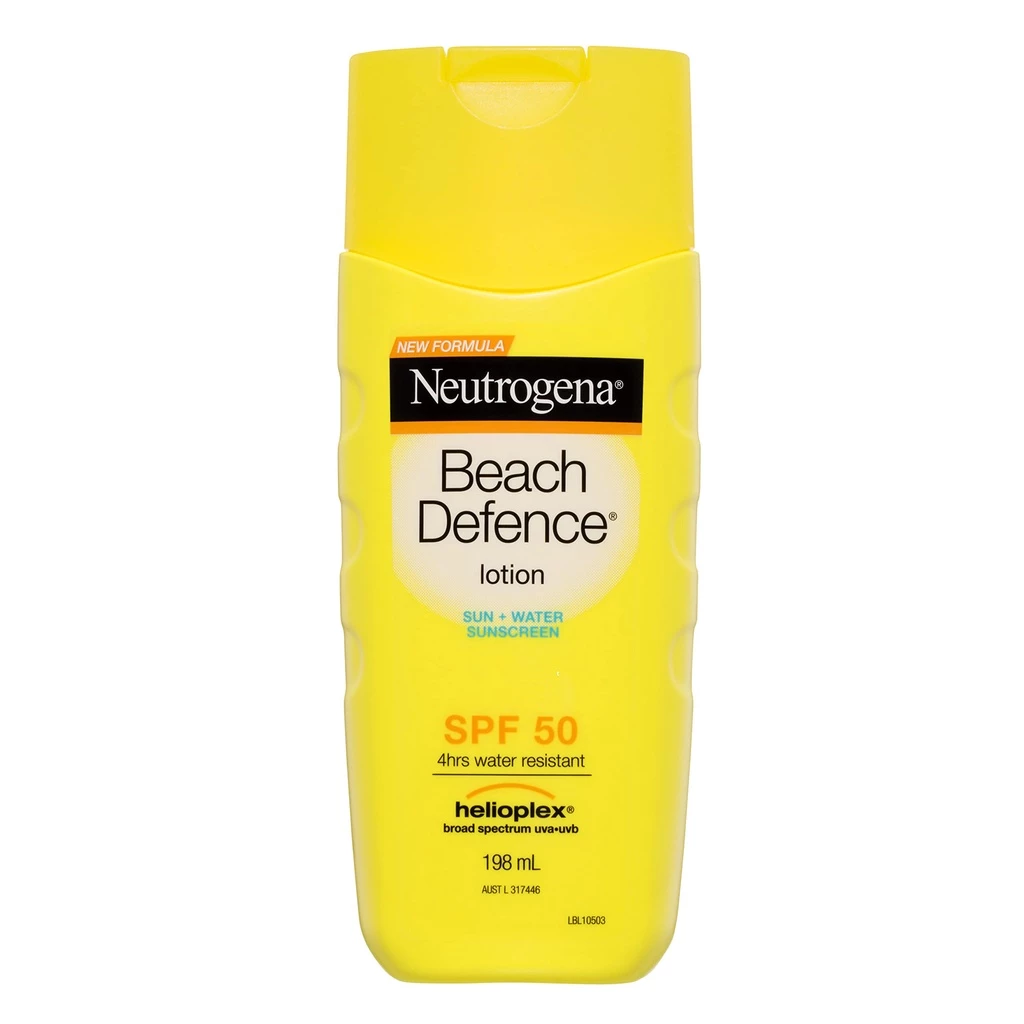 Neutrogena Beach Defence Sun + Water Sunscreen lotion SPF 50 - 198ml